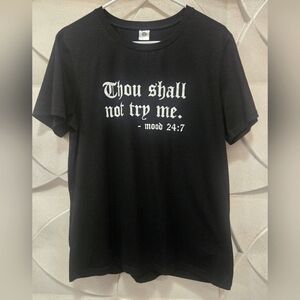 Women's Mood 24:7 T Shirt Size Large Black/White